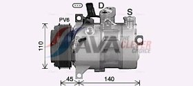 Компрессор кондиционера AVA Quality Cooling msak747