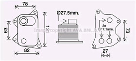 Масляный радиатор двигателя AVA Quality Cooling ai3420