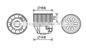 Вентилятор салона AVA Quality Cooling fd8634