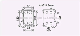 Оливний радіатор двигуна AVA Quality Cooling OL3688