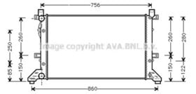 Радиатор охлаждения двигателя AVA Quality Cooling VNA2155