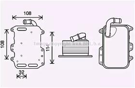 Масляный радиатор двигателя AVA Quality Cooling ai3405