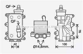 Радіатор КПП AVA Quality Cooling bw3560