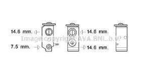 Расширительный клапан кондиционера AVA Quality Cooling ka1277