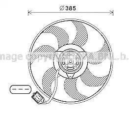 Вентилятор системи охолодження двигуна AVA Quality Cooling ol7670