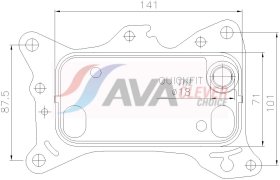 Масляный радиатор двигателя AVA Quality Cooling ms3804