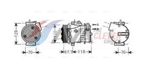 Компрессор кондиционера AVA Quality Cooling ftak384