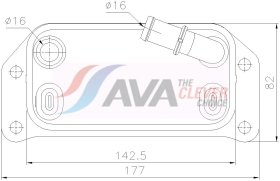 Масляный радиатор двигателя AVA Quality Cooling vo3312