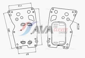 Оливний радіатор двигуна AVA Quality Cooling bw3625