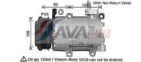 Компрессор кондиционера AVA Quality Cooling fdak674