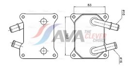 Масляный радиатор двигателя AVA Quality Cooling fd3699