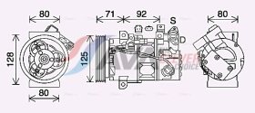 Компрессор кондиционера AVA Quality Cooling rtak636