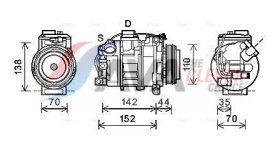 Компрессор кондиционера AVA Quality Cooling bwak423