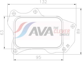 Масляный радиатор двигателя AVA Quality Cooling pe3439