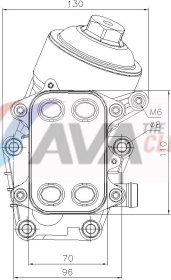 Масляный радиатор двигателя AVA Quality Cooling vn3467h