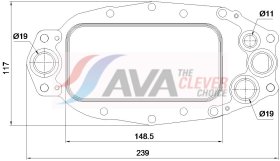 Масляный радиатор двигателя AVA Quality Cooling au3365