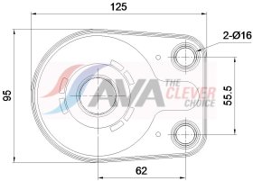 Масляный радиатор двигателя AVA Quality Cooling cr3150