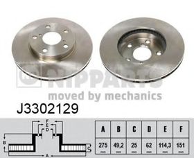 Тормозной диск Nipparts J3302129