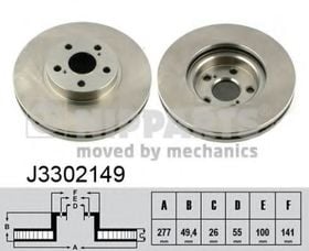 Тормозной диск Nipparts J3302149