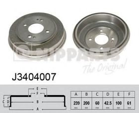 Тормозной барабан Nipparts J3404007
