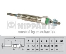 Свеча накала Nipparts J5715004