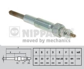 Свічка розжарювання Nipparts J5710301
