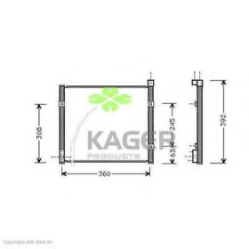 Радиатор кондиционера Kager 94-5165