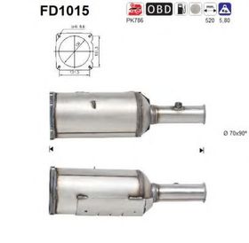 Сажевый фильтр AS FD1015