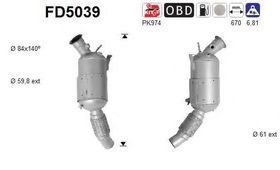 Сажевый фильтр AS FD5039