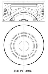 Поршень двигателя Mahle 028pi00160000