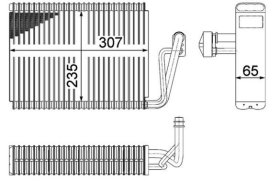 Випарник кондиціонера Mahle ae53000p