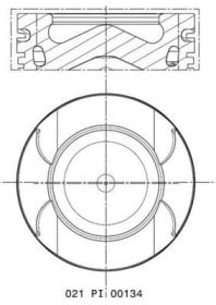Поршень двигуна Mahle 021pi00134000