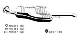 Глушник вихлопних газів кінцевий Ernst 054096