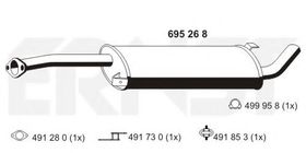 Середній глушник вихлопних газів Ernst 695268