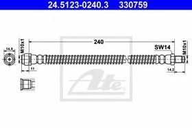 Гальмівний шланг ATE 24.5123-0240.3