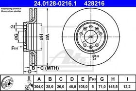 Гальмівний диск ATE 24.0128-0216.1