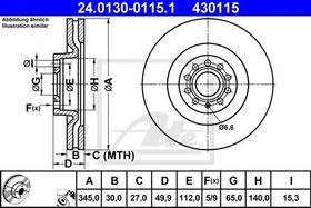 Тормозной диск ATE 24.0130-0115.1