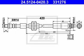 Тормозной шланг ATE 24.5124-0420.3