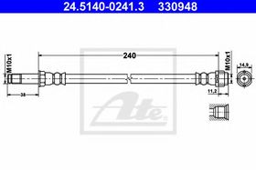 Тормозной шланг ATE 24.5140-0241.3