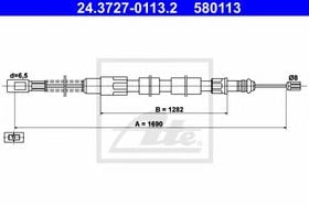 Трос ручного гальма ATE 24.3727-0113.2