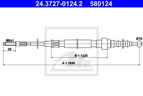 Трос ручного тормоза ATE 24.3727-0124.2