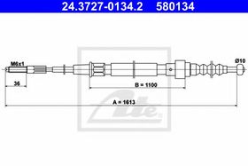 Трос ручного тормоза ATE 24.3727-0134.2