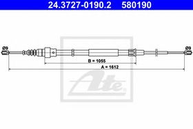 Трос ручного тормоза ATE 24.3727-0190.2