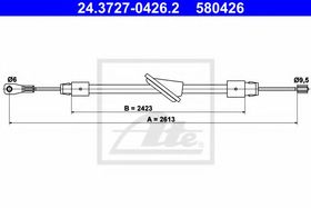 Трос ручного тормоза ATE 24.3727-0426.2