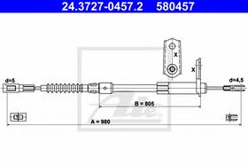 Трос ручного тормоза ATE 24.3727-0457.2