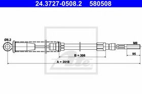Трос ручного тормоза ATE 24.3727-0508.2