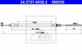 Трос ручного гальма ATE 24.3727-0530.2