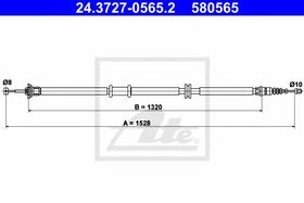 Трос ручного гальма ATE 24.3727-0565.2