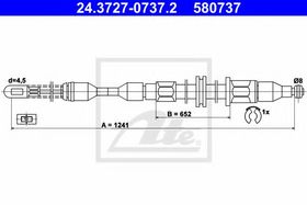 Трос ручного тормоза ATE 24.3727-0737.2