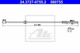 Трос ручного тормоза ATE 24.3727-0755.2